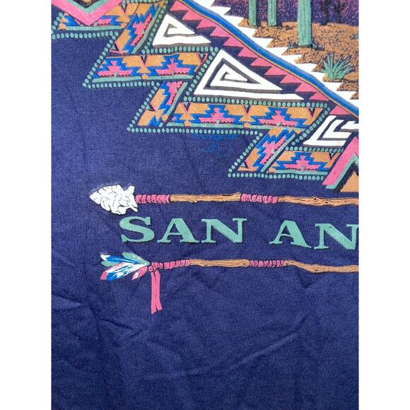 Vintage San Antonio Shirt H.L. Miller USA 90s Cactus Southwest Graphic Tee Large - Picture 3 of 12